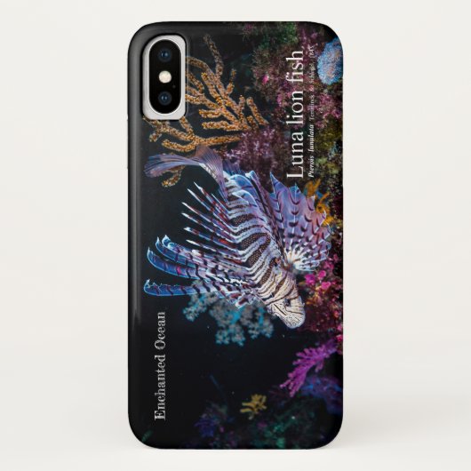 Coques Case-Mate iPhone Luna lion fish, Pterois lunulata, (Dos)