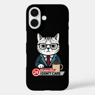 Coques iPhone 16 Lundi Mood Funny Chat Mème