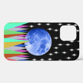 Coques Case-Mate iPhone Lune bleue (Verso (horizontal))