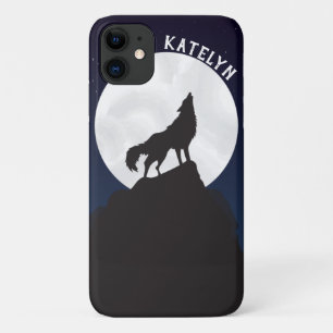 Case-Mate iPhone Case Lune Ciel De Nuit cool Avec Loup Personnalisé