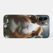 Coques Case-Mate iPhone Lune De Cochon Et Marguerites Brown Et Blanche, (Dos (Horizontal))