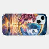 Coques Case-Mate iPhone Lune de l'Équilibre Éternel – Âmes de Feu et d'Eau (Verso (horizontal))