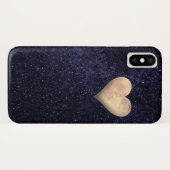 Coques Case-Mate iPhone Lune en forme de coeur dans le ciel étoilé (Dos (Horizontal))