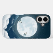 Coques Case-Mate iPhone Lune et avale Téléphone de nuit (Verso (horizontal))