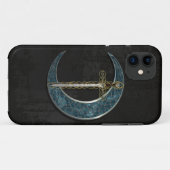 Coques Case-Mate iPhone Lune et épée celtiques (Dos (Horizontal))