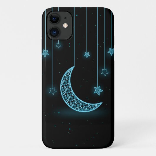 Coques Case-Mate iPhone Lune et étoiles brillantes nocturnes (Dos)