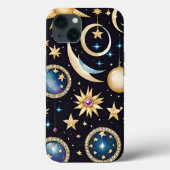 Coques Case-Mate iPhone Lune Et Étoiles Céleste (Verso)