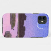 Coques Case-Mate iPhone Lune et Héron (Dos (Horizontal))
