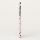 Coques Case-Mate iPhone Lune, étoiles et nuages Motif sur Pastel Pink (Dos/Gauche)