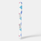 Coques Case-Mate iPhone Lune Nuages Étoiles Motif Bleu pourpre (Verso / Droite)