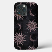 Coques Case-Mate iPhone Lune rose noire Mandala (Verso)