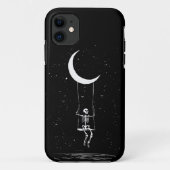 Coques Case-Mate iPhone Lune squelette Halloween effrayant (Dos)