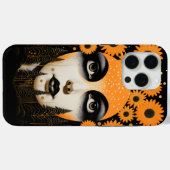 Coques Case-Mate iPhone Lune Yeux Orange Floral (Verso (horizontal))
