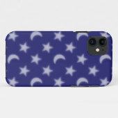 Coques Case-Mate iPhone Lunes bleues et étoiles motif (Dos (Horizontal))