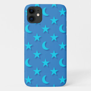 Case-Mate iPhone Case Lunes bleues et étoiles motif