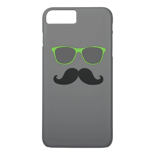 COQUES Case-Mate iPhone LUNETTES DE SOLEIL DRÔLES DE VERT DE MOUSTACHE (Dos)