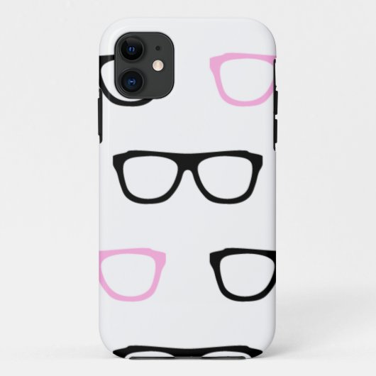 Coques Case-Mate iPhone lunettes geek geek rose (Dos)