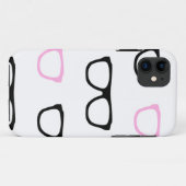 Coques Case-Mate iPhone lunettes geek geek rose (Dos (Horizontal))