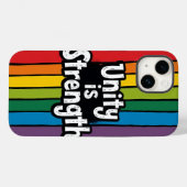 Coques Case-Mate iPhone "L'unité est la force - Bold Rainbow Stripes Phone (Verso (horizontal))