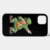 Coques Case-Mate iPhone Lutin vert faisant le dab pour la Saint-Patrick (Verso (horizontal))