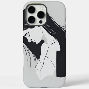 Coques iPhone 16 Pro Max Luttes silencieuses : Triste fille - iPhone / coqu