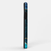 Coques Case-Mate iPhone Lux Peacock Agate & Gold (Dos/Droite)