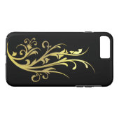 Coques Case-Mate iPhone Luxe Abstrait Fleur en Or Faux (Dos (Horizontal))