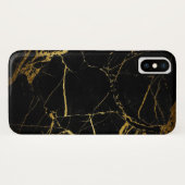 Coques Case-Mate iPhone Luxe Black and Gold Marble (Dos (Horizontal))