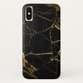 Coques Case-Mate iPhone Luxe Black and Gold Marble (Dos)