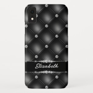 Case-Mate iPhone Case Luxe Black Bling Sparkle Diamond Nom personnalisé