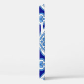 Coques Case-Mate iPhone Luxe blanc-bleu, ornement turc. (Verso / Droite)