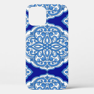 Case-Mate iPhone Case Luxe blanc-bleu, ornement turc.