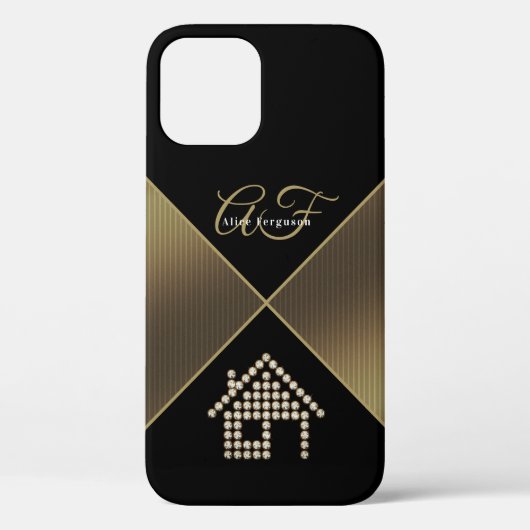 Coques Case-Mate iPhone Luxe Diamond Home | Incitants dorés (Verso)