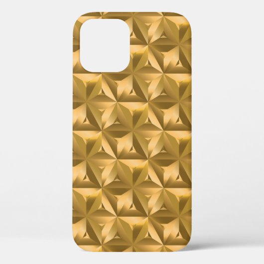 Coques Case-Mate iPhone Luxe doré géométrique sans couture motif (Verso)
