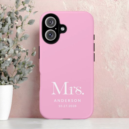 Coques Case-Mate iPhone Luxe Elegance | Date Mme rose et Mariage