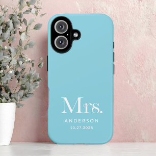 Coques iPhone 16 Luxe Elegance   Robin Oeuf Bleu Mme Mariage Date