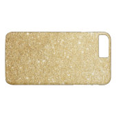 Coques Case-Mate iPhone Luxe élégant de parties scintillantes d'or de Faux (Dos (Horizontal))