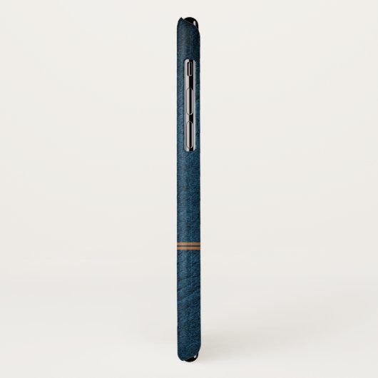 Coques Case-Mate iPhone Luxe élégante parties scintillant or bleu monogram (Dos/Gauche)