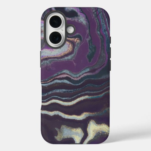 Coques Case-Mate iPhone Luxe Holographique Iridescente marbre perce iPhone (Verso)