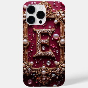 Coque Pour Pour iPhone 14 Pro Max 👑 Luxe Minimaliste Or Monogramme Élégant Initiale