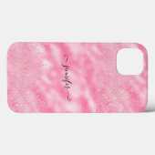 Coques Case-Mate iPhone Luxe moderne Blush Rose Chic Glam Bling Diamond (Verso (horizontal))