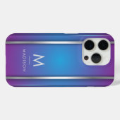 Coques Case-Mate iPhone Luxe Moderne Minimal Abstrait Violet Bleu (Verso (horizontal))