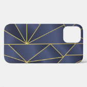 Coques Case-Mate iPhone Luxe or géométrique sans couture motif (Verso (horizontal))