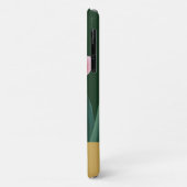 Coques Case-Mate iPhone Luxe or Monogramme vrai photo fleurs sauvages Vert (Dos/Gauche)