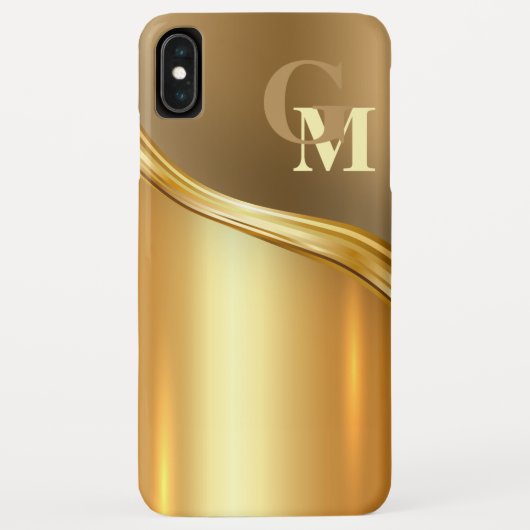 Coques Case-Mate iPhone Luxe personnalisé Look moderne Or (Dos)