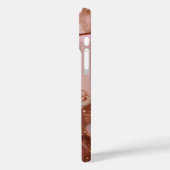 Coques Case-Mate iPhone Luxe Rose Gold Parties scintillant en marbre photo (Verso / Gauche)