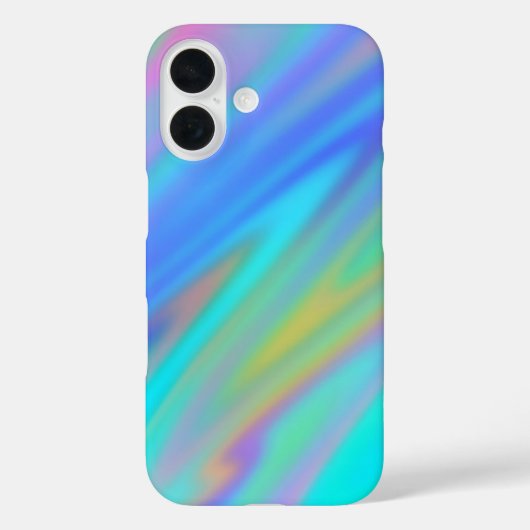 Coques Case-Mate iPhone Luxe tendance vert bleu violet faux holographique (Verso)