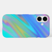 Coques Case-Mate iPhone Luxe tendance vert bleu violet faux holographique (Verso (horizontal))