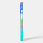 Coques Case-Mate iPhone Luxe tendance vert bleu violet faux holographique (Verso / Gauche)