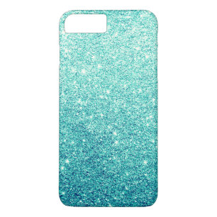Coque iPhone 7 Plus Luxe turquoise élégant de parties scintillantes